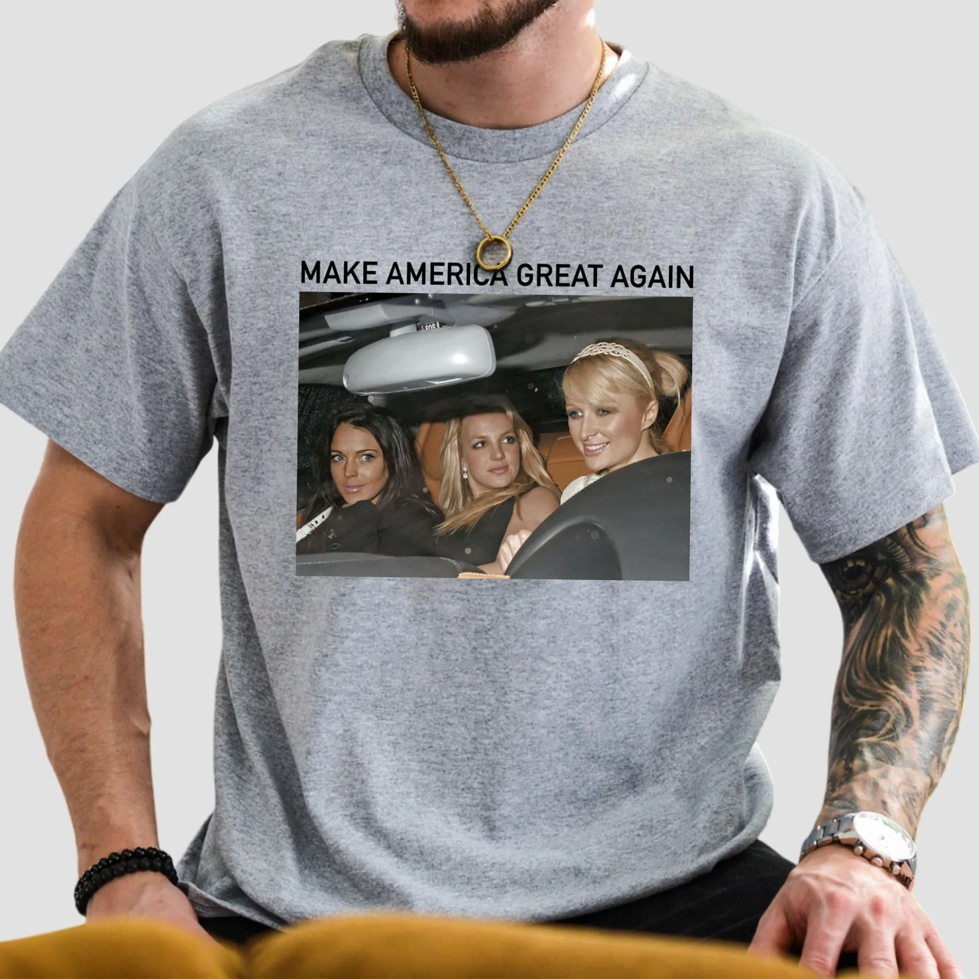 Make America Great Again Tshirt Make America Great Paris Hilton Britney Spears Lindsay Lohan T-Shirt Y2k Britney Spears Tshirt