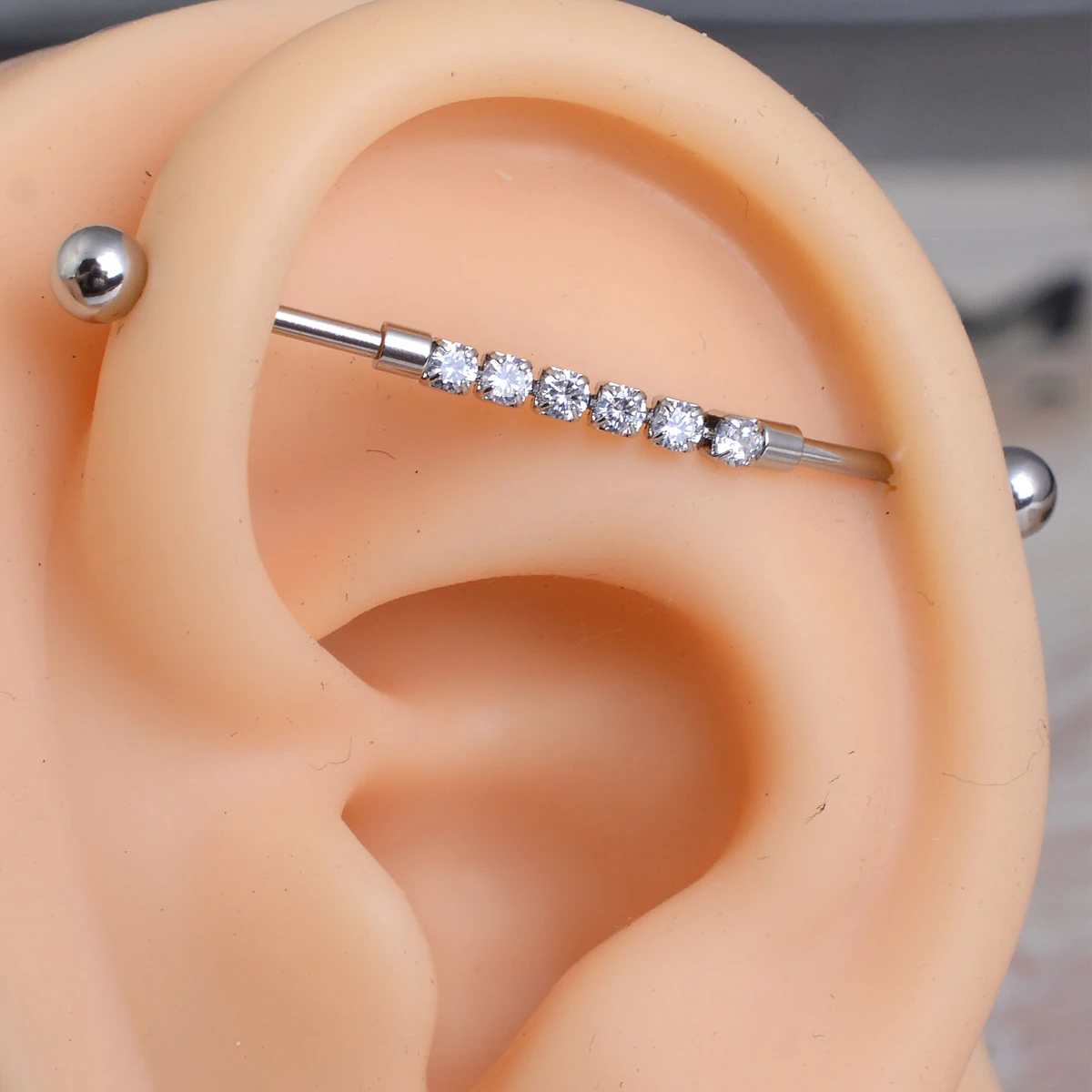 Industrial Barbell Long - 1 Pezzo Piercing Industriale Lungo in