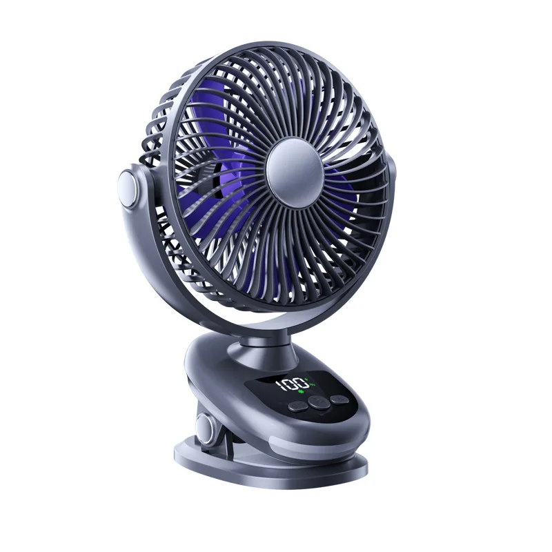 New clip fan night light shaking head air circulation table fan USB wall hanging student office desktop fan