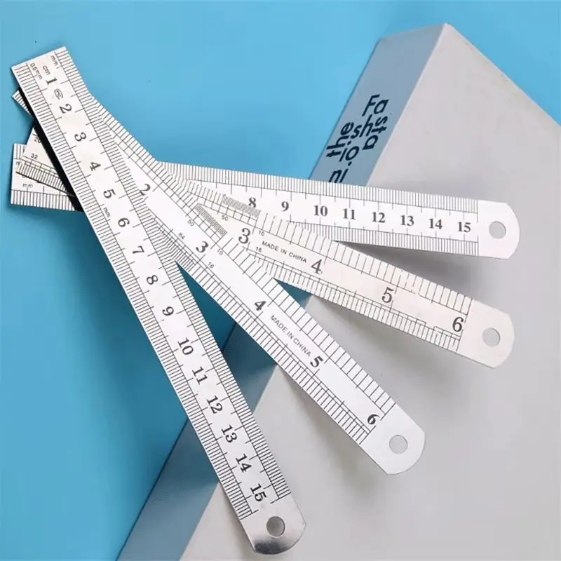 15cm Stainless Steel Staight Ruler Inch CM Scale Measuring Tool Artist Student Drawing Supply School Stationery Gift