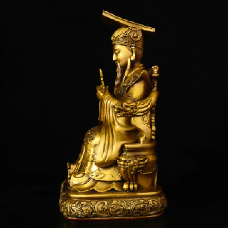 Statue Jade Emperor and Empress Brass Ornament Indoor Altar Worship Display Item height 33~54cm
