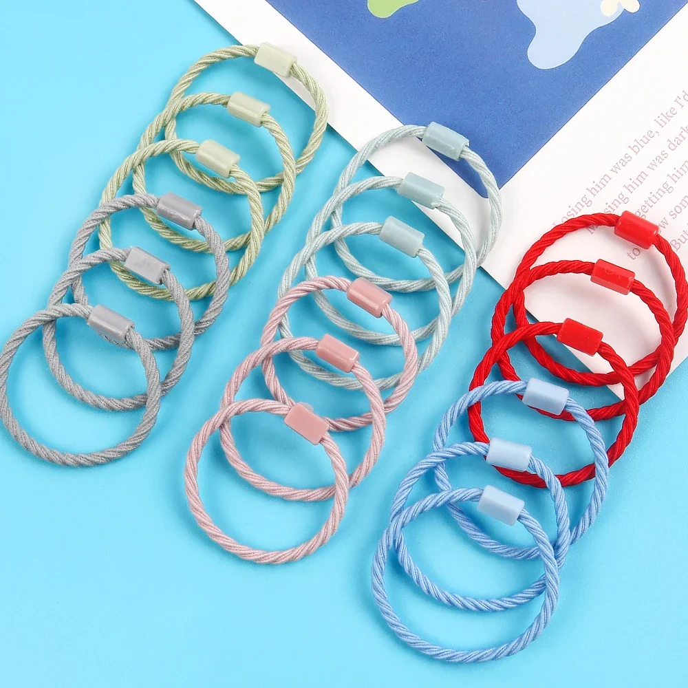 

50pcs Colorful Colorful Kids Hair Rope Ponytail Holder Elastic Rubber Band Jewelry Making Materials Diy Accessories