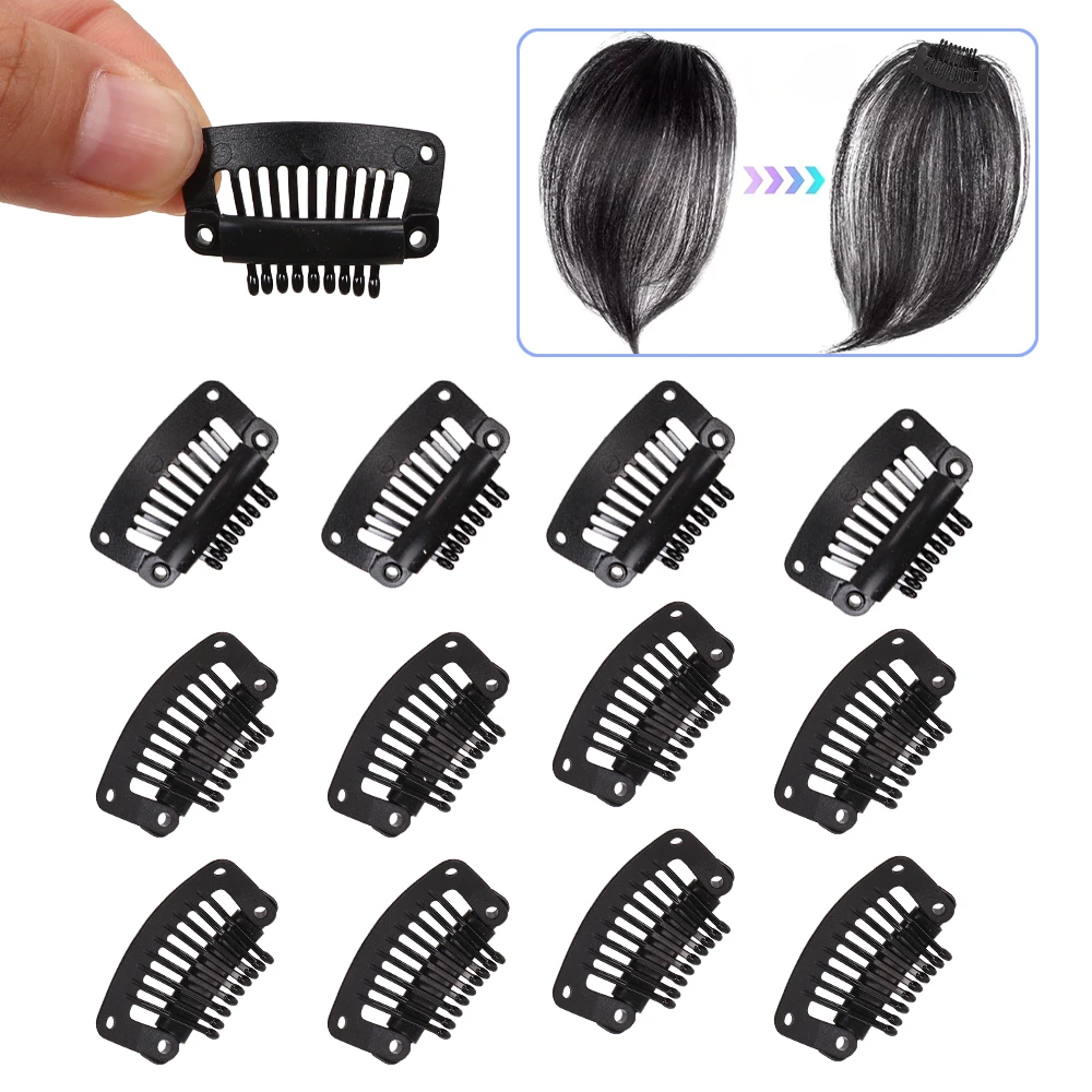 

Yajukai Urltra-Light Plastics Wig Clips With Rubber For Hair Extension Toupee 0.6G Soft Snap Clips Wig Comb Wig Making Supplies