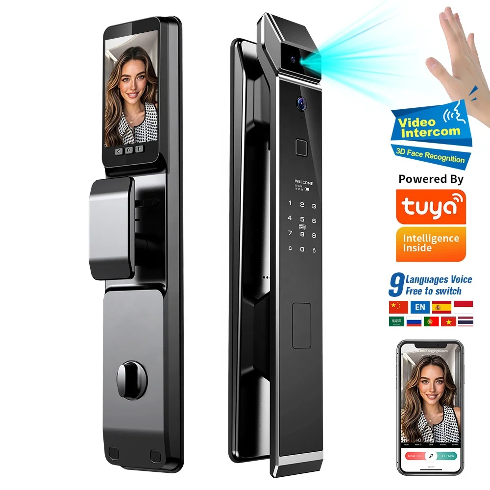 Secure wireless facial recognition fingerprint smart door lock palm vein smart biometric automatic digital lock