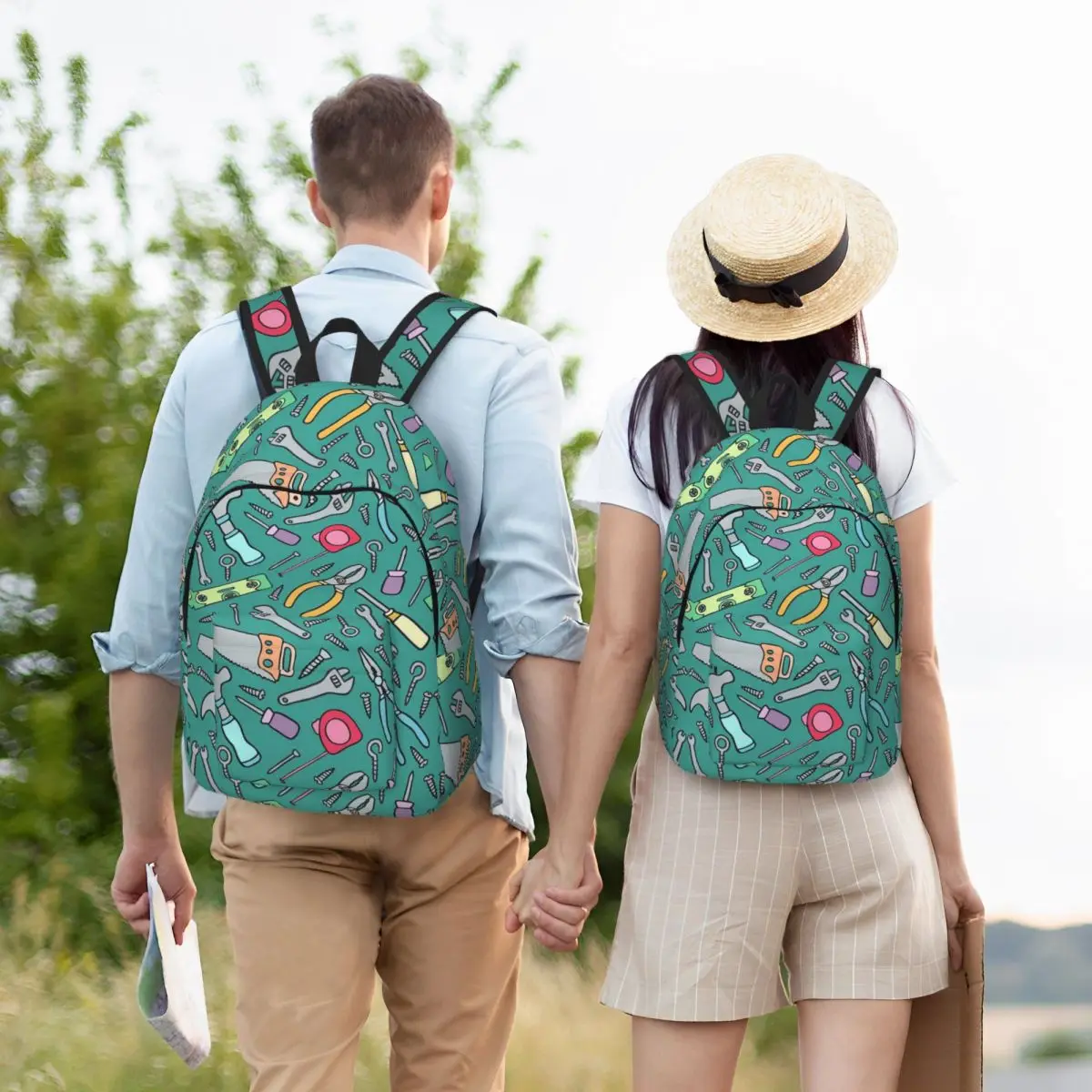 

Funky Tools Backpack Student Boys Girls BookBag Kids School Bag Computer Shoulder Bags for Men Women