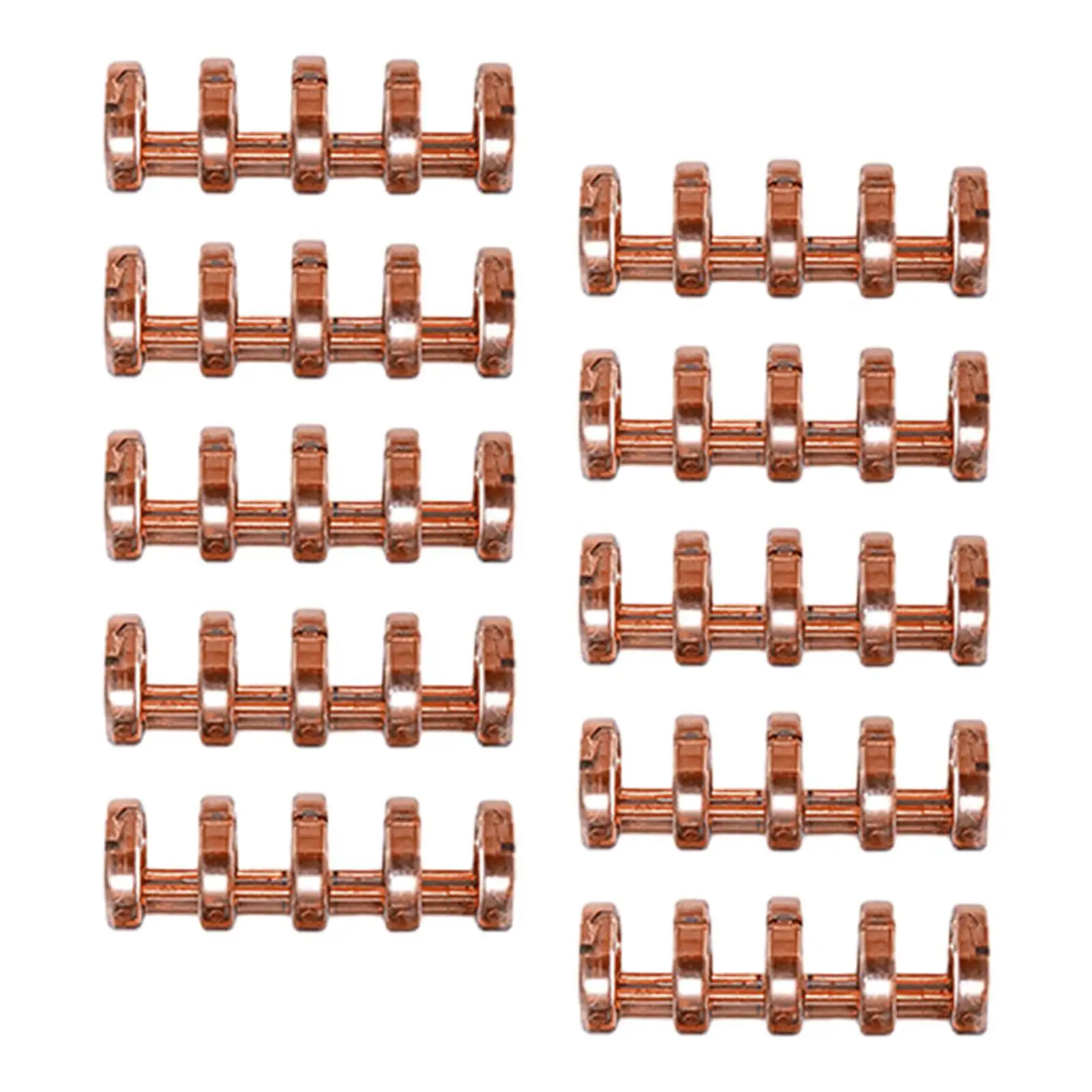 Anillos de carpeta de hojas sueltas para niños, 10 piezas, 5 anillos, círculos en espiral, a presión, divididos