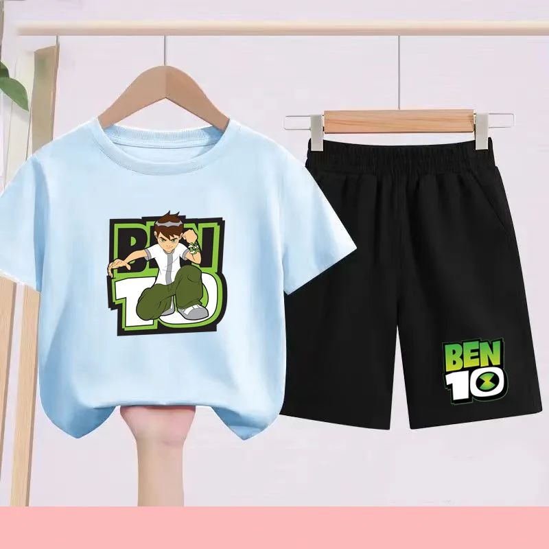 

Children's Sportswear - Suitable for Boys and Girls Aged 3 to 13. Cartoon and Anime-patterned T-shirts and Shorts for Daily Wear