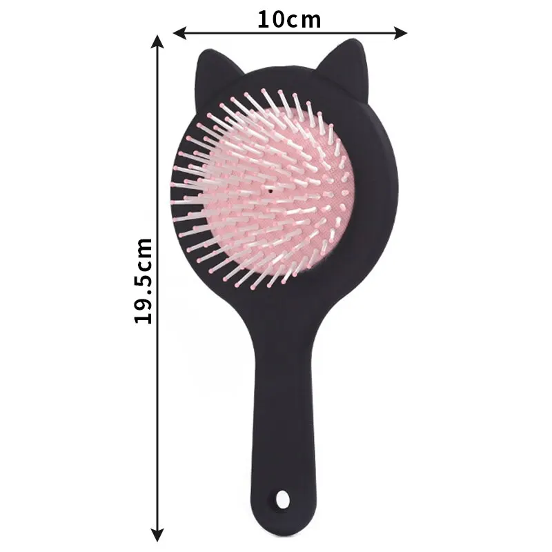 51pcs Hair Comb With Seamless Rubber Bands Set Women Scalp Massage Comb Cute Cat Curly Detangle Brush Hairdressing Tools