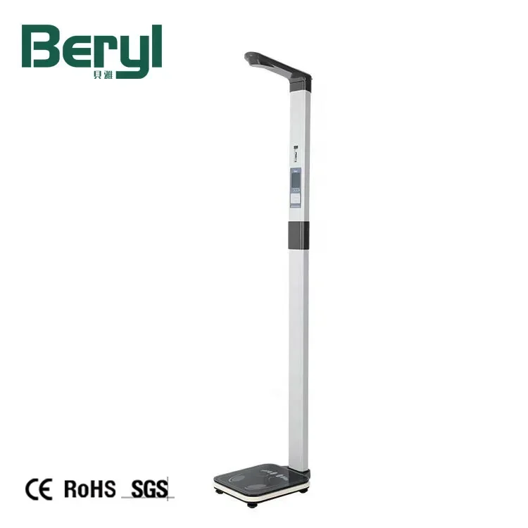 Ultrasonic Electronic Balance Bmi Measuring Pharmacy Hospitals Digital Height Weight Scale for Human with Printer