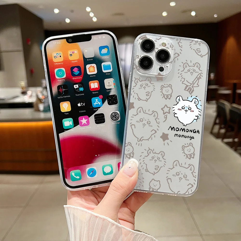 Kawaii Chiikawas Phone Case For Samsung S24 S23 S22 S21 S20 S10 FE Note20 Note10 Plus Ultra Lite 5G Clear Soft TPU Cover