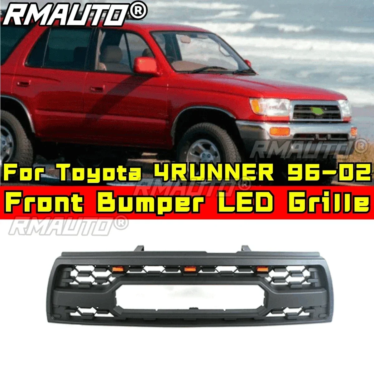 

Бампер для Toyota 4runner 1996-2002, автомобильный передний бампер, гоночный гриль, комплект кузова из АБС-пластика, передний бампер, решетка, автомобильные аксессуары