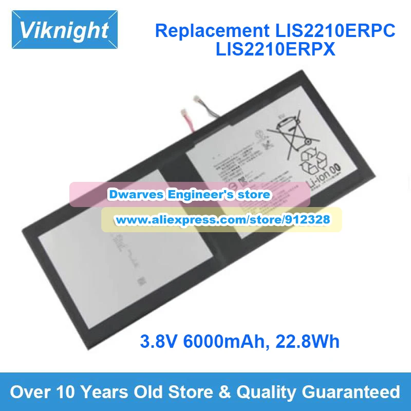 Replacement LIS2210ERPX Battery LIS2210ERPC 3.8V 6000mAh 22.8Wh For SONY SGP712 SGP771 Xperia Z4 Tablet