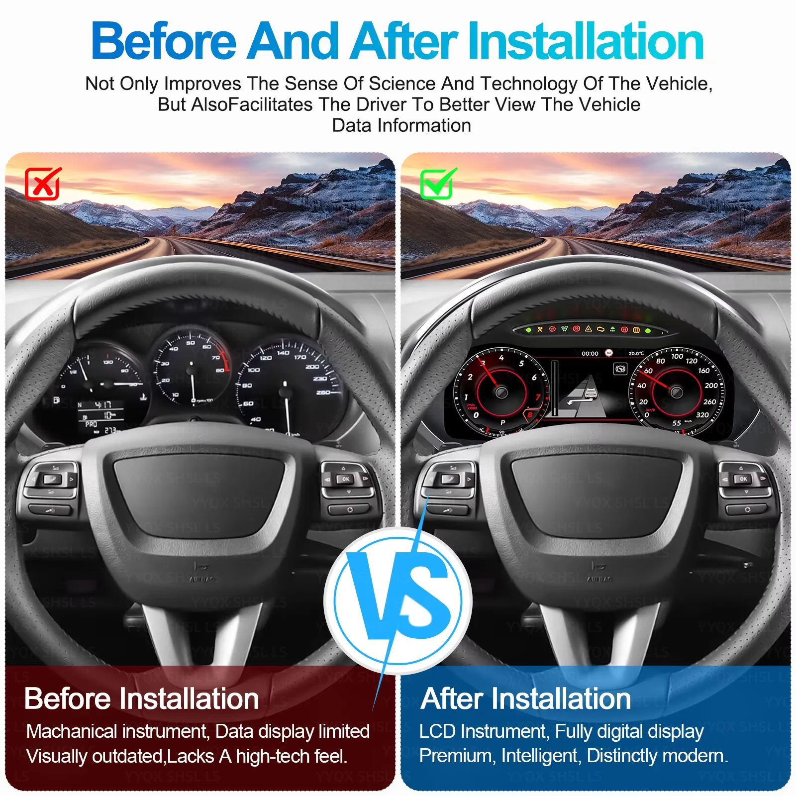 

Car LCD Digital Cluster For Volkswagen Seat Leon 2009-2012 Dashboard Virtual Cockpit Instrument Auto Speed Meter Ai Screen DSP