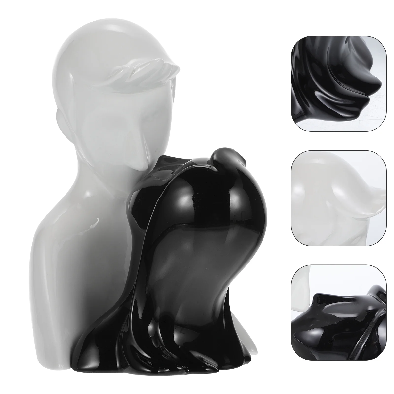 

Porcelain Couple Figurines Statue Ceramic Abstract Wedding Decor Couples Sculpture Lovers