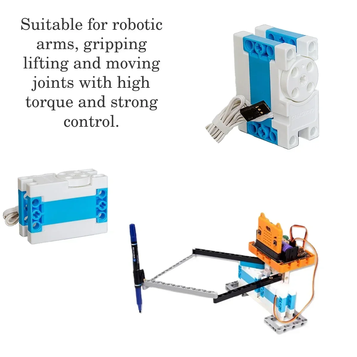 Geekservo 5KG 6V programmeerbare digitale servomotor 360 °   Hoekbediening Hoog koppel voor robotachmen Compatibel met Leduo