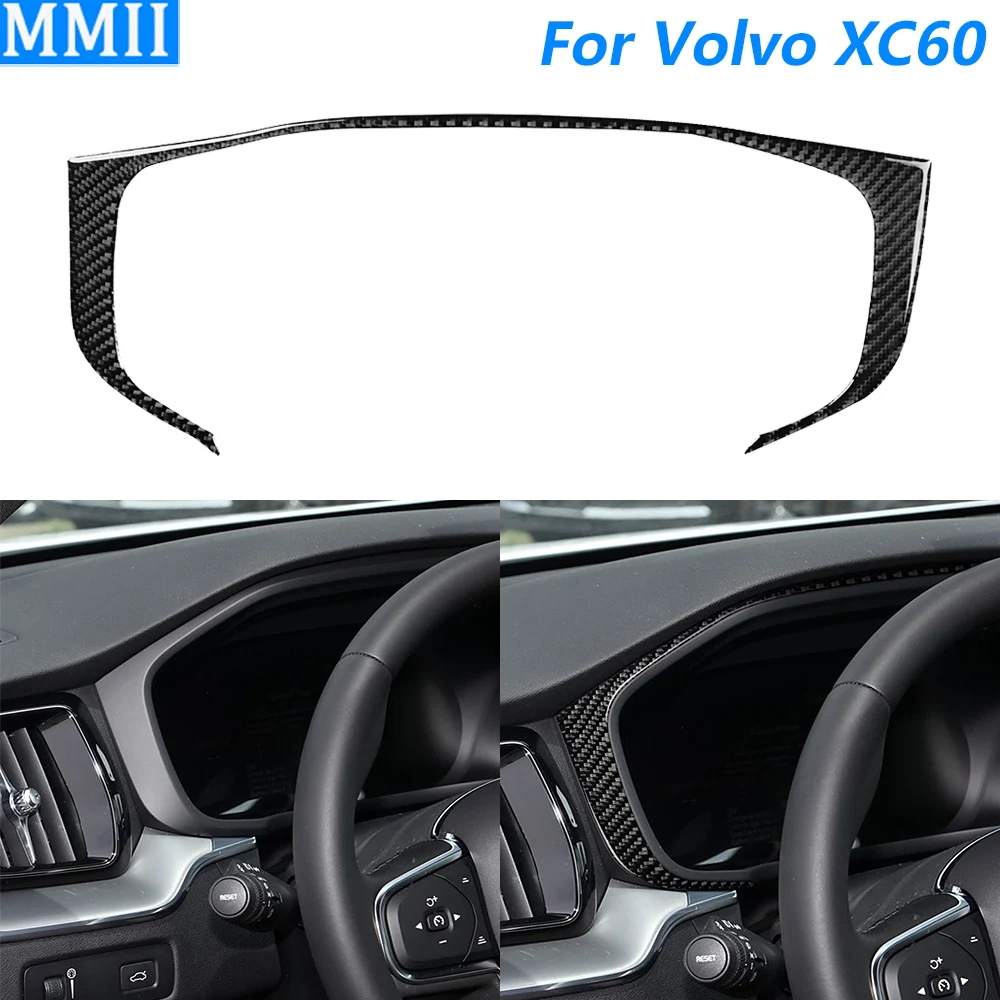 

For Volvo XC60 2018-2025 Carbon Fiber Dashboard Speedometer Upper Panel Trim Cover Car Accessories Interior Decoration Sticker