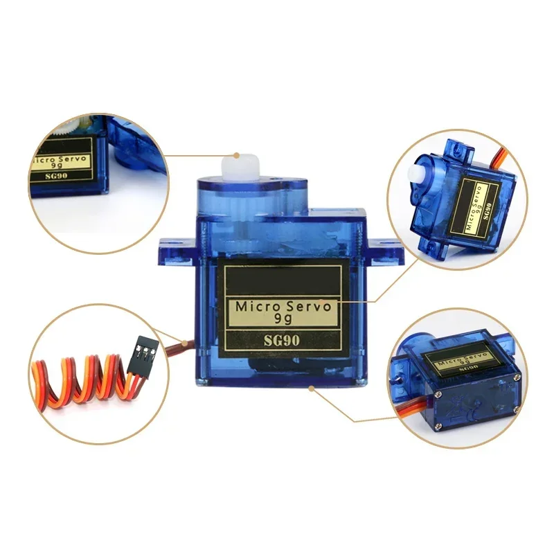 2/4/8/20 Pz SG90 9G Micro Servo 9g 180 360 gradi Per RC Aereo Ad Ala Fissa Modello di Aereo Giocattolo Mini Servomotore 450 elicottero