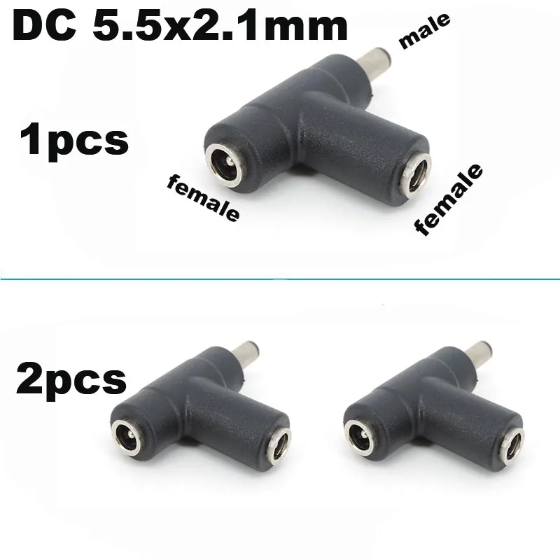 3way DC Power Adapter 5.5X2.1MM 1 male to 2 Female to Male jack plug 5.5x2.1 connector splitter 5521 Jack cable converter L1