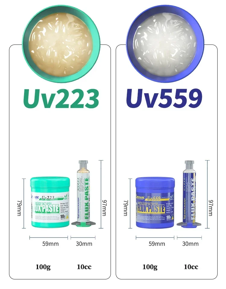 10CC MECHANIC UV223 UV559 Lead-Free Solder Paste BGA PCB SMD Flux NO-Clean Soldering Grease Welding Fluxes Repair Tools