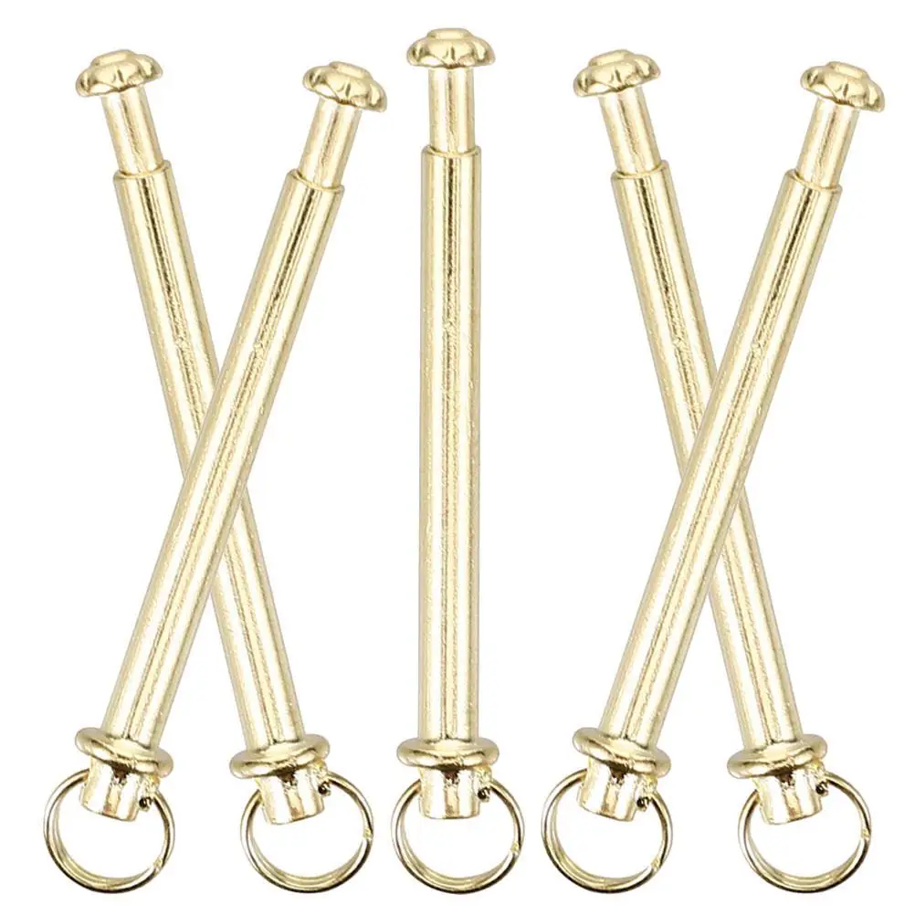 5 Set Ventilatore Chiodo Ciondolo Albero di bambù Filo elettrico Palmare Kit di riparazione in acciaio inossidabile massiccio Albero ventola pieghevole Rivetti Dadi