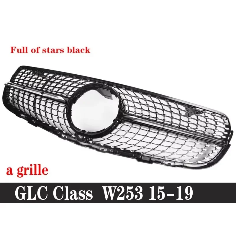 

For Mercedes Benz GLC Class W253 GLC260 GLC300 GLC180 GT Style Grill Front Bumper Movement Grille Star net 2015-2019