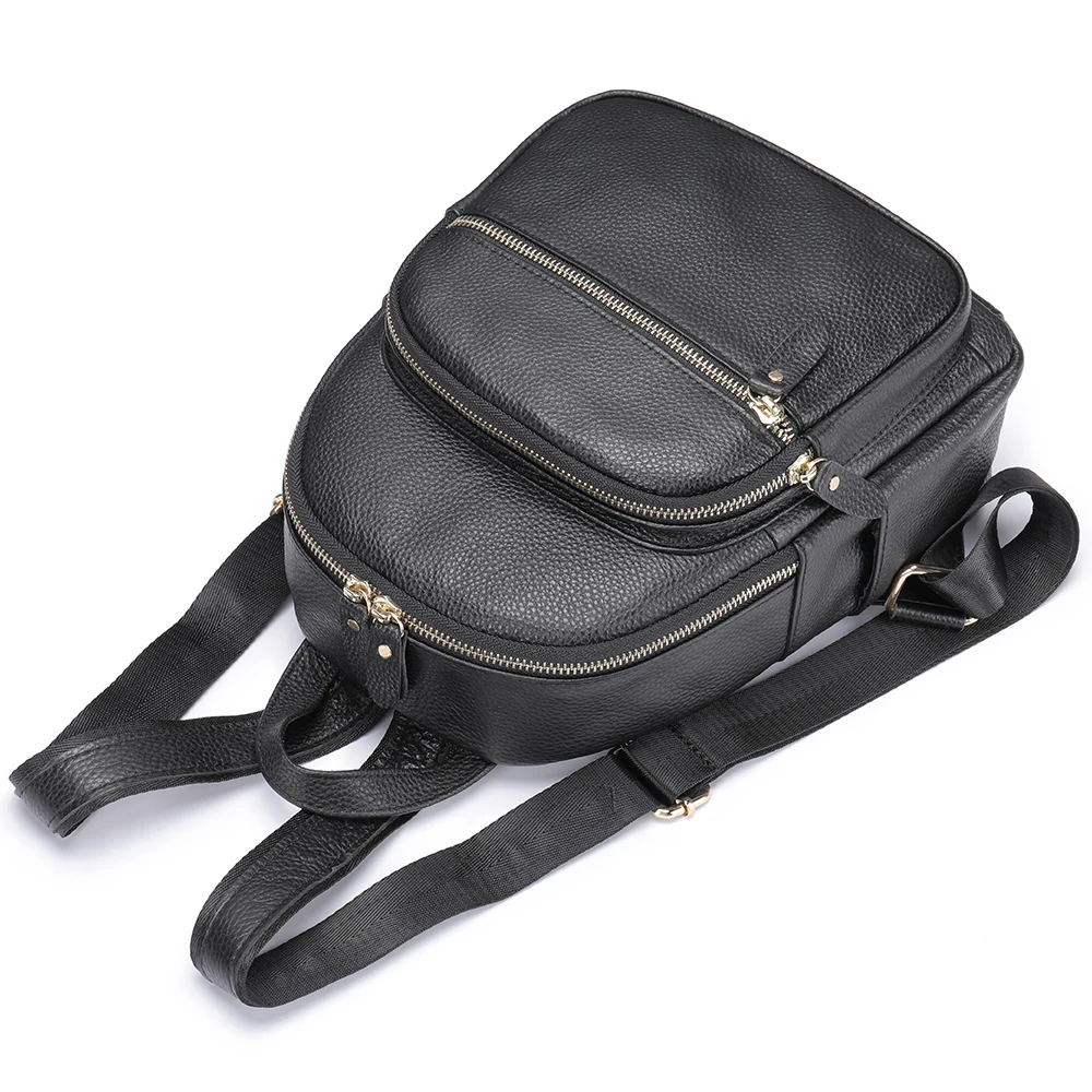 WESTAL Business Leather Backpack Advanced Sense Multi-Pocket Large Capacity Travel Backpack 17 Inch Computer Backpack