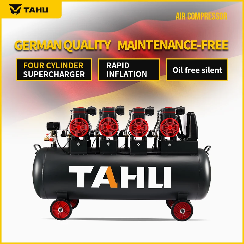 오일 프리 공기 압축기 160 리터 저소음 오일 프리 자동 공기 압축기 160l 2880 Rpm 6320w 8.43hp 220V