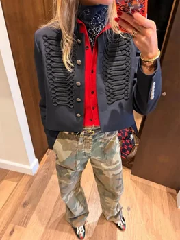 Chic Single-breasted Women's Jackets Long Sleeve O-neck Solid Female Coats 2026 Spring New Street Fashion Loose Lady Outwears 3