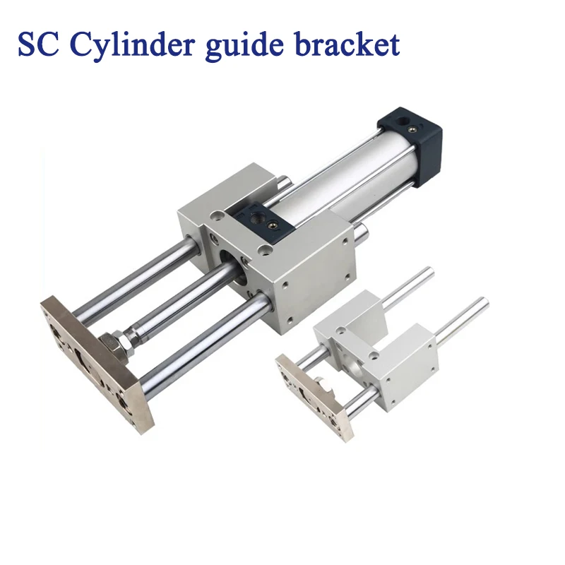 support-de-guidage-sc-sc32-40-50-63-80-100-cylindre-accessoires-pneumatiques-tige-de-guidage-pressage-fixe-longue-course-haute-poussee