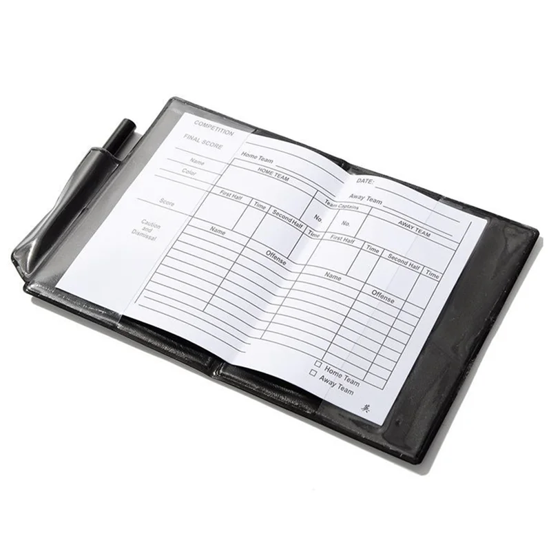 축구 심판 카드 세트, 경고 심판 레드 및 옐로우 카드, 지갑 점수 시트, 연필 축구 액세서리, 풍부한 2 팩