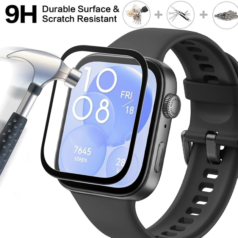 1-5Pcs 9D Curved Film For Huawei Watch fit3 SmartWatch Soft Screen Protector Not Glass Huawey Watch Fit 3 Watchfit3 Full Cover