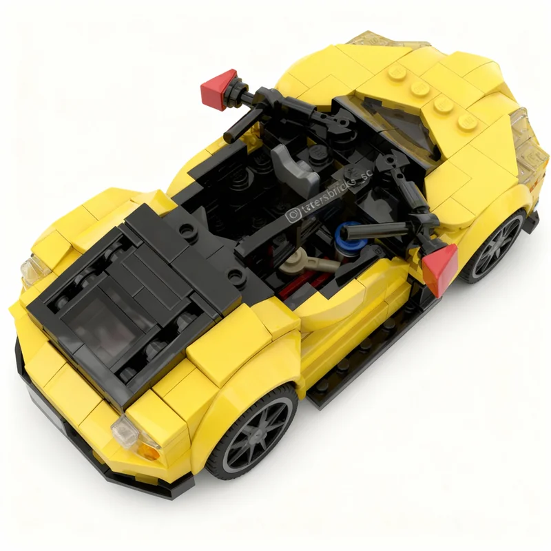 384pcs MOC City Champions Chevroleteed Corvette R Model Building Blocks Construction Christmas Gift Brick Toys Education Kids