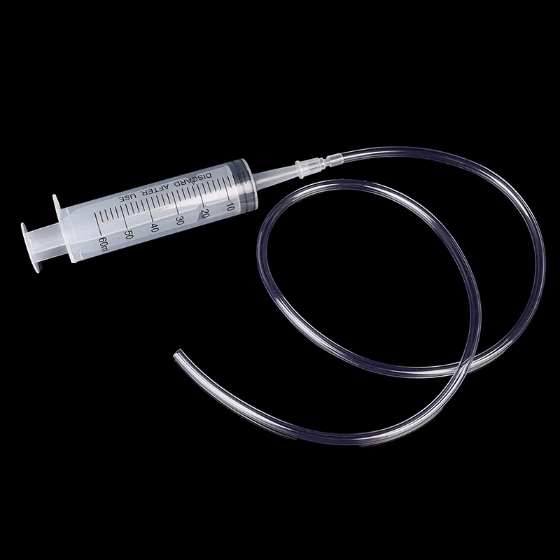 60ML plastic feeding syringe reusable pump with 80cm tube for lab medical tool