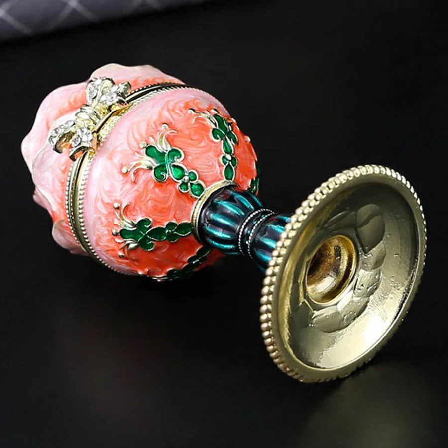 Unique Flower Trinket Box for Home Decor Hinged Enameled Jewelry Box for Ring Earrings Jewelry Organizer