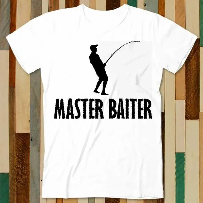 Master Baiter Novelty Joke Funny Rare Christmas Gift T Shirt