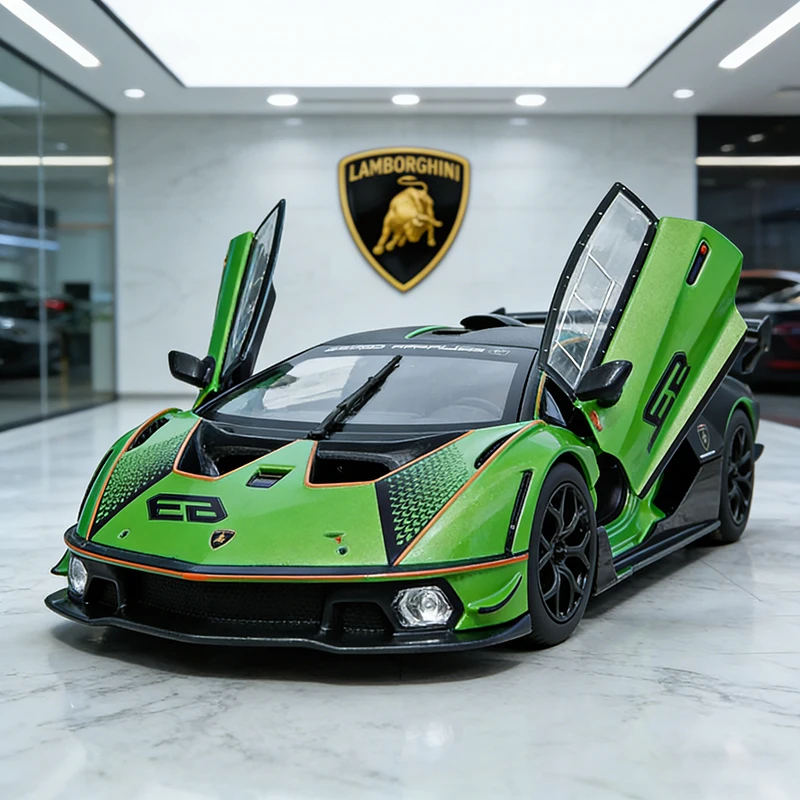 

Bburago 1:24 Lamborghini Essenza SCV12: Коллекционная модель автомобиля из сплава, миниатюрная масштабная модель для детей