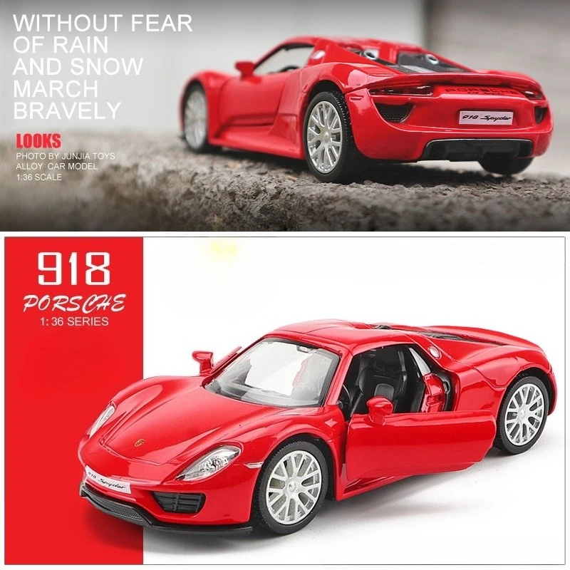 Modelo Coche Porsche 918 Aleación Fundida - close-up view