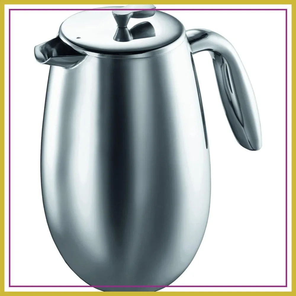 

34 oz Double Wall Stainless Steel French Press Coffee Maker, Insulated, 12 Cups