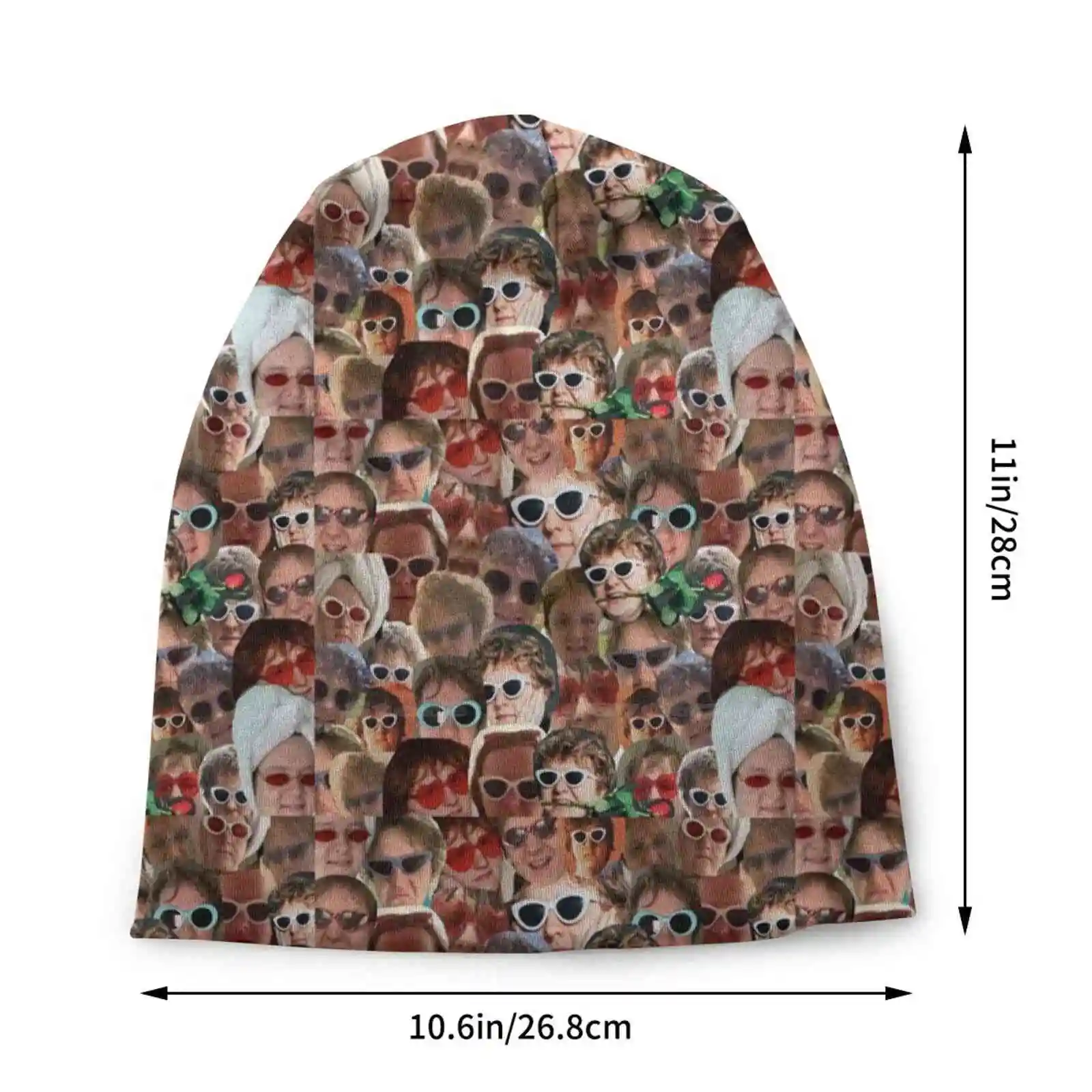 Lewis Capaldi Collage Repeat Print Knitted Hat Warm Beanie Outdoor Caps Lewis Capaldi Funny Meme Happy Love Collage Photoshop