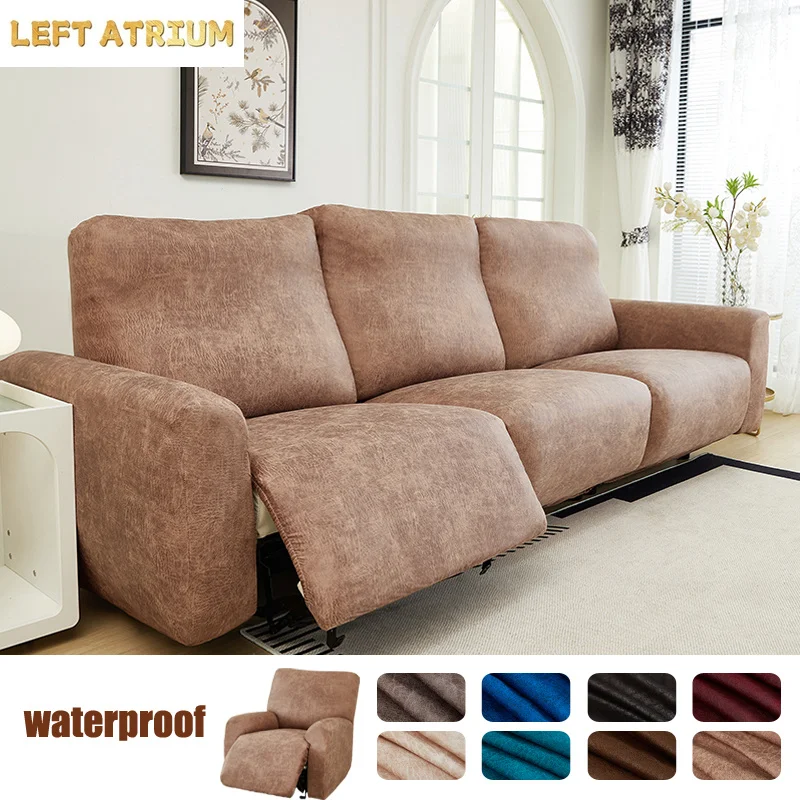 New Composite PU Cloth, Waterproof 1/2/3 Seater Sofa Covers, Sofa Protector, Stretch All-inclusive Covers for Recliner Chair