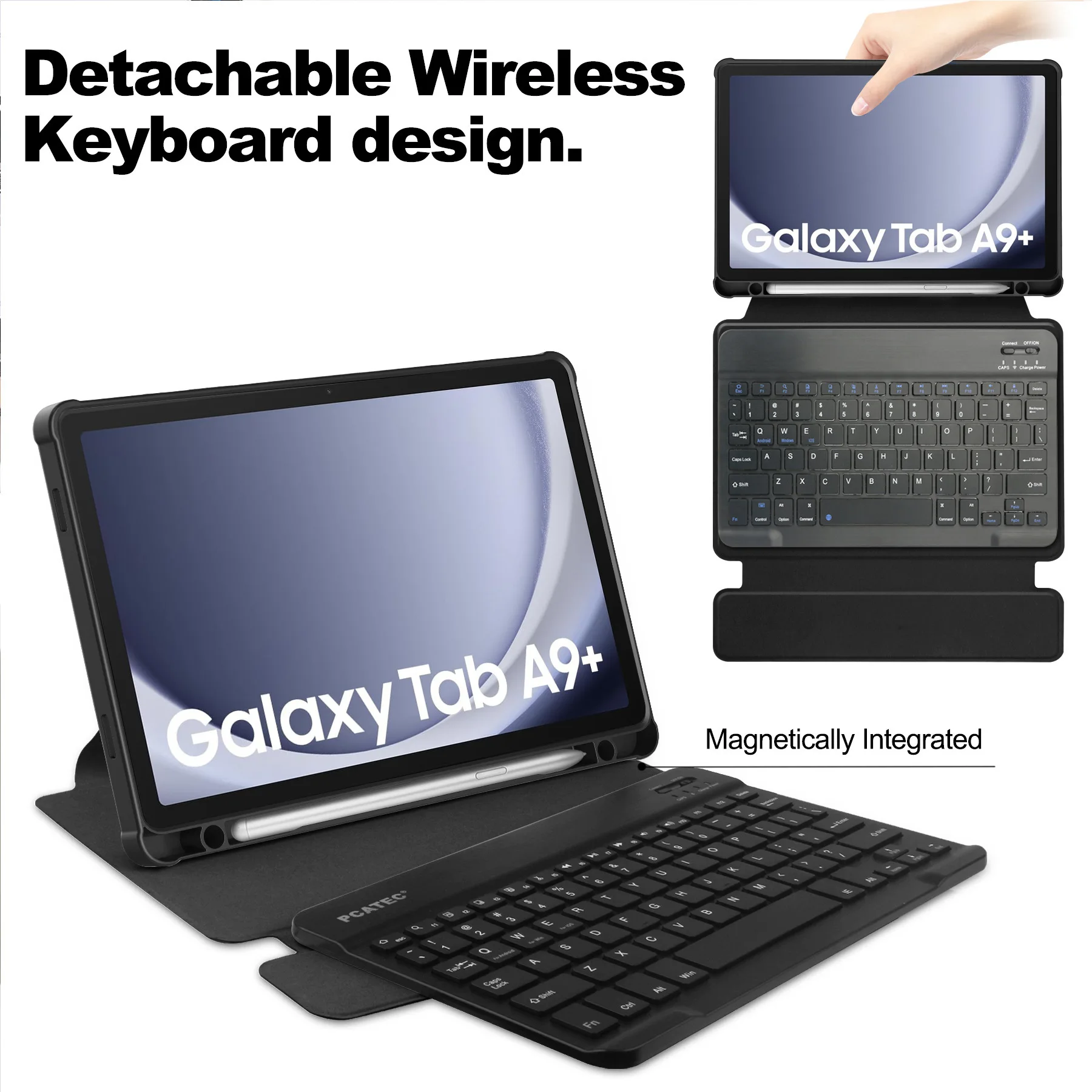 Imagem -03 - Capa para Tablet com Teclado Bluetooth Samsung Tab a9 Mais 11 Sm-x210 X2023 X218