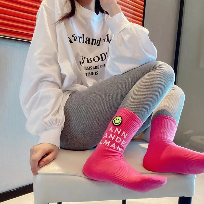 5Pairs/Lot Kawaii Solid Color Women Socks Japan Designer Cotton Comfortable Socks All Seasons