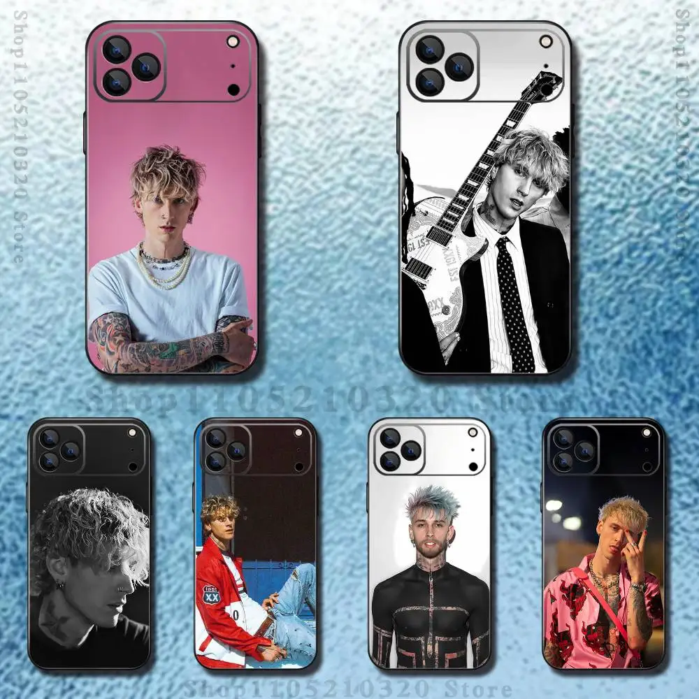 

M-MGK Machine Gun Kelly Phone Case For iPhone 17,16,15,14,13,12,11,Pro Max,XSX,,XR,SE,Mini,8,7,Soft Silicone Black Cover