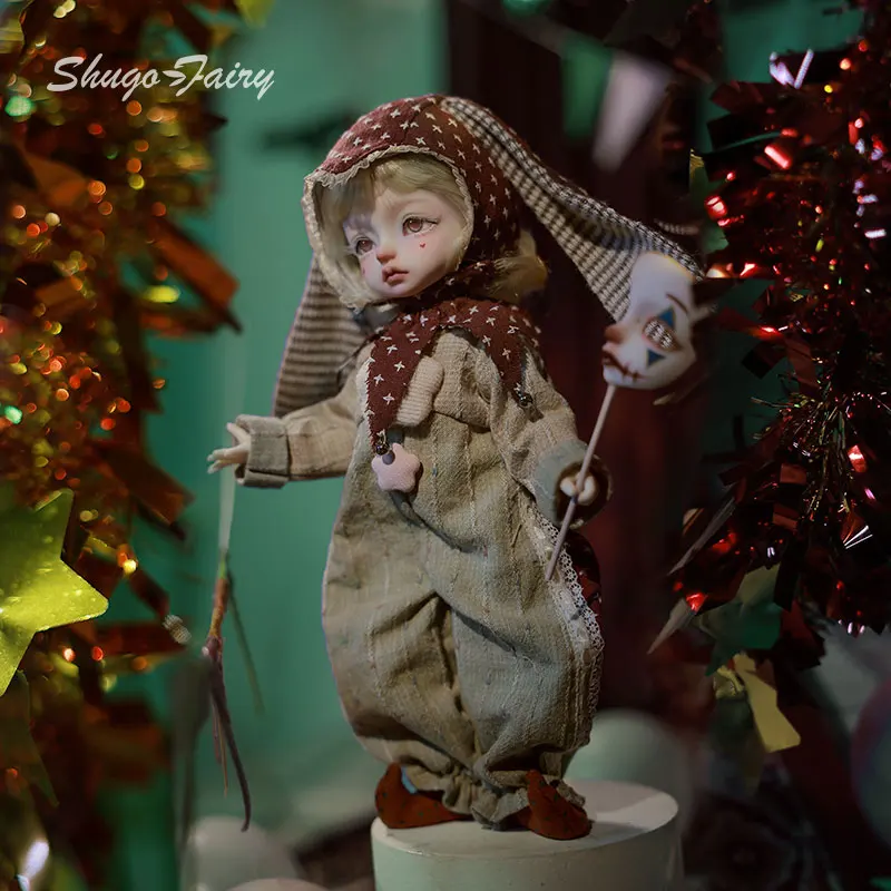 Shugafairy Joker 1/6 bjd Puppe Halloween Clown Stil Party Zirkus Performer Halbmaske hochwertige Kugelgelenk Puppen Spielzeug