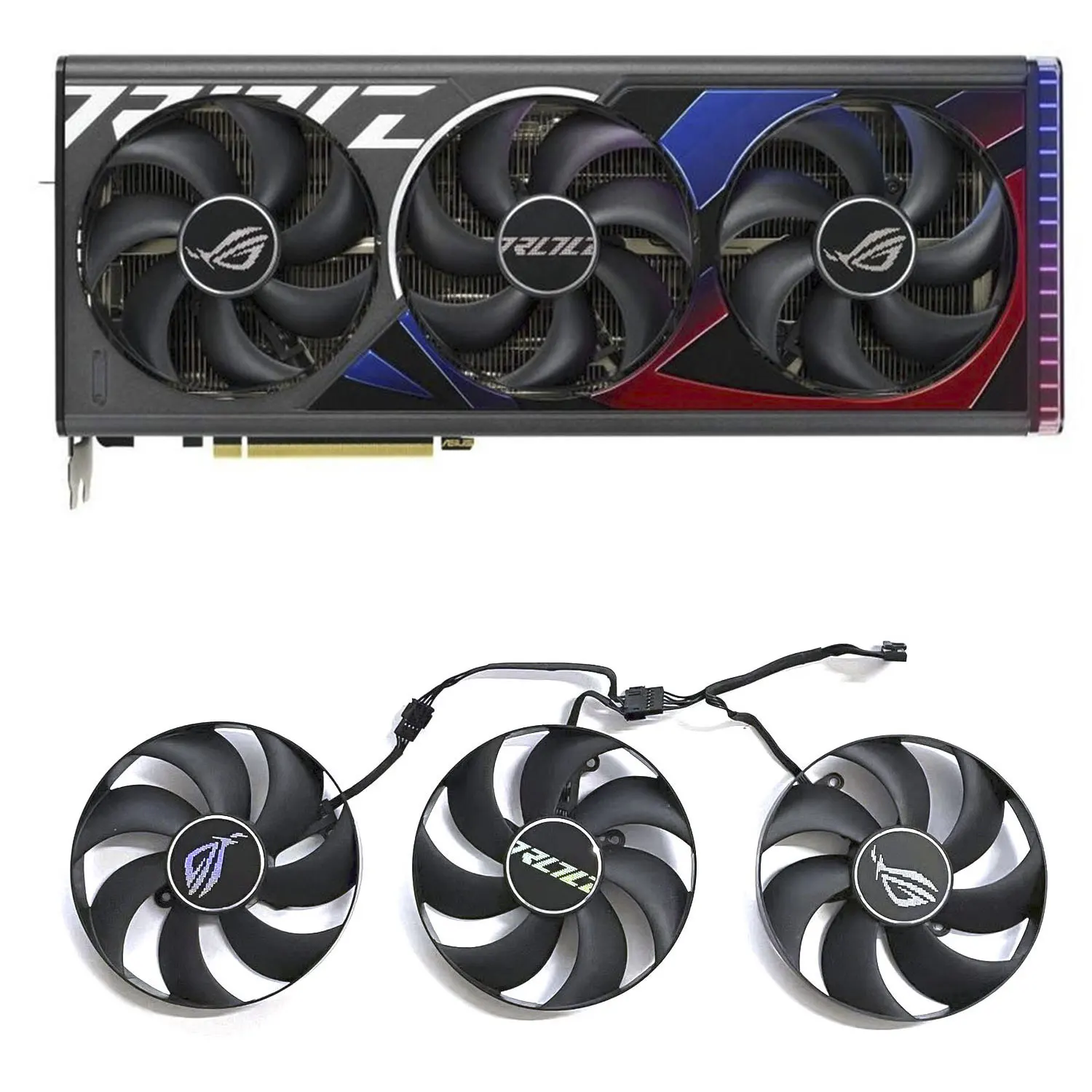 3 FAN 7PIN 105MM CF1015U12D DC 12V 0.55A RTX 4080 4090 GPU fan suitable for ASUS ROG-STRIX RTX 4080 4090 graphics card cooling