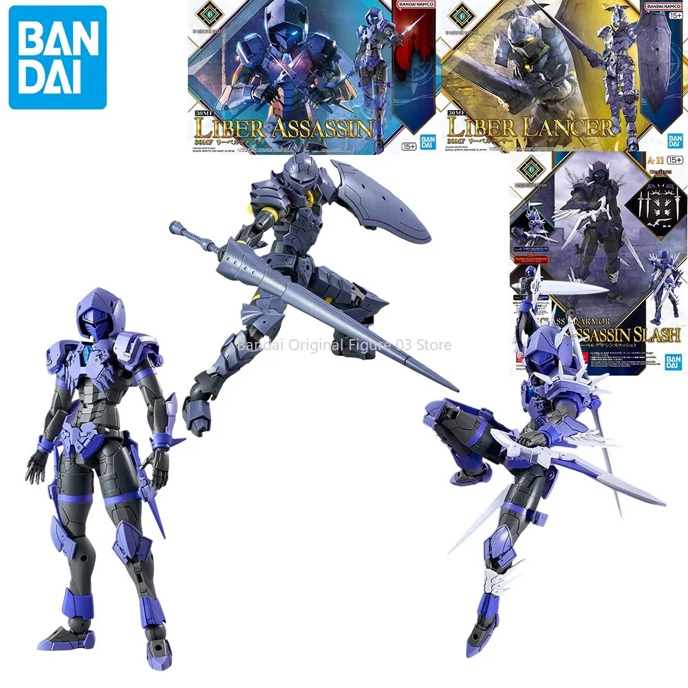 

Bandai in Stock Original 30MF LIBER LANCER& LIBER ASSASSIN& CLASS UP ARMOR Anime Action Figures Toys Assembly Collectible Model