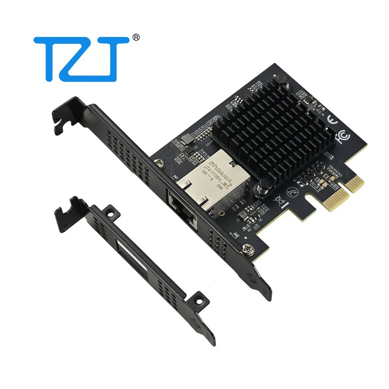 TZT PCIEx1 to Single Port RJ45 10G Gigabit Ethernet Adapter High Speed Network Card 1G/2.5G/5G/10Gbps