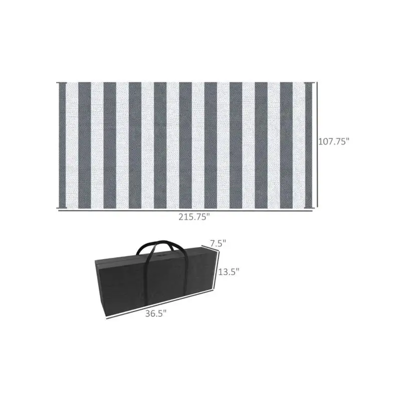 سجادة خارجية قابلة للعكس - مثالية للفناء والسطح والحديقة - متينة وسهلة التنظيف - مثالية لأي طقس #3