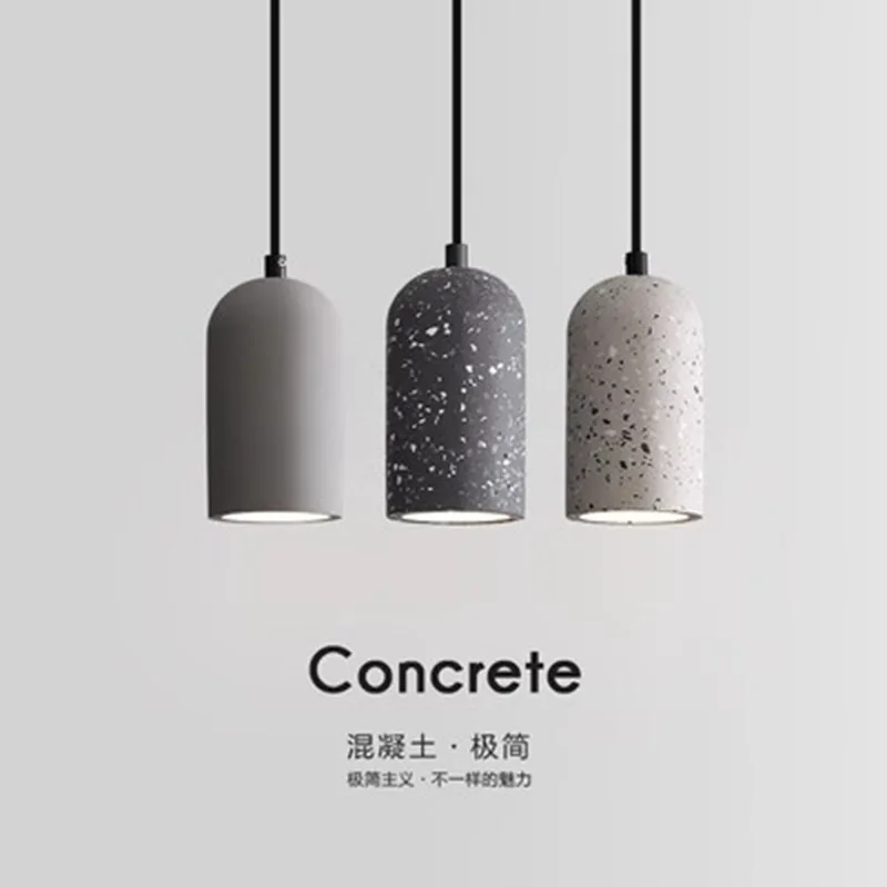 Cement chandelier Nordic industrial wind LOFT restaurant light creative personality bar lamps simple retro homestand chandelier