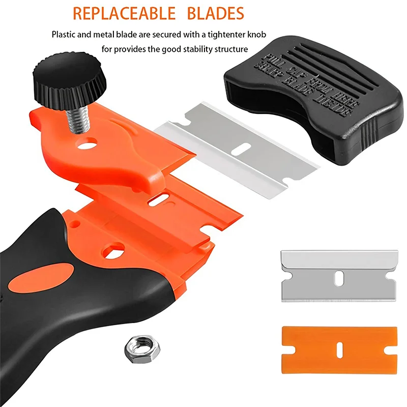 Cleaning Scraper Window Glass Ceramic Scraper Two Kinds Blade Plastic Handle Automotive Film Sticker Remover